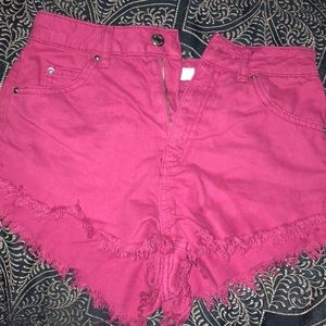 Pink shorts from Topshop